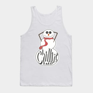 Frosty Chillin' - Fun and fresh digitally illustrated graphic design - Hand-drawn art perfect for stickers and mugs, legging, notebooks, t-shirts, greeting cards, socks, hoodies, pillows and more Tank Top